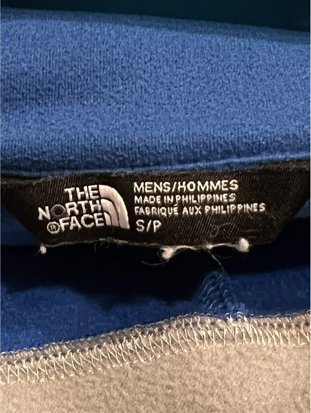THE NORTH FACE Mens Small Track Jacket Flashdry Full Zip Blue/Gray Lightweight
